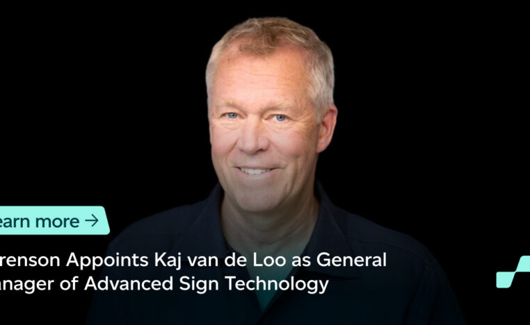 Sorenson Appoints Kaj van de Loo as General Manager of Advanced Sign Technology